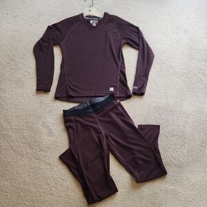 Carhartt Women's Force Waffle Knit Base Layer Top/Bottom Set Size Small